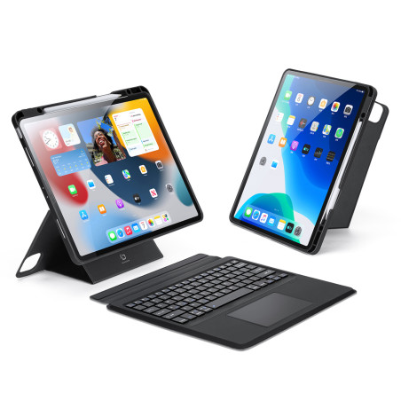 Dux Ducis DK Series pouzdro s Bluetooth klávesnicí pro Apple iPad Pro 12.9" (2020 / 2021 / 2022) – černé