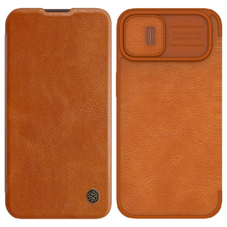 Nillkin Qin Leather Pro pouzdro iPhone 14 Plus hnědá