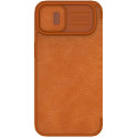 Nillkin Qin Leather Pro pouzdro iPhone 14 Plus hnědá