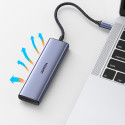 Ugreen CM511 20956A HUB 6v1 USB‑C – HDMI/USB‑A/SD/TF šedý