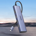 Ugreen CM511 20956A HUB 6v1 USB‑C – HDMI/USB‑A/SD/TF šedý