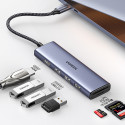Ugreen CM511 20956A HUB 6v1 USB‑C – HDMI/USB‑A/SD/TF šedý