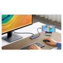 Ugreen CM511 20956A HUB 6v1 USB‑C – HDMI/USB‑A/SD/TF šedý