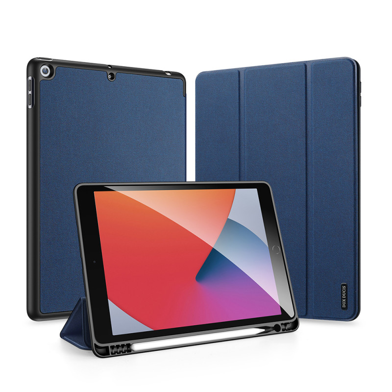 Dux Ducis Domo pouzdro s přední klopou a funkcí Smart Sleep pro iPad 10.2" (7. / 8. / 9. generace) – modré