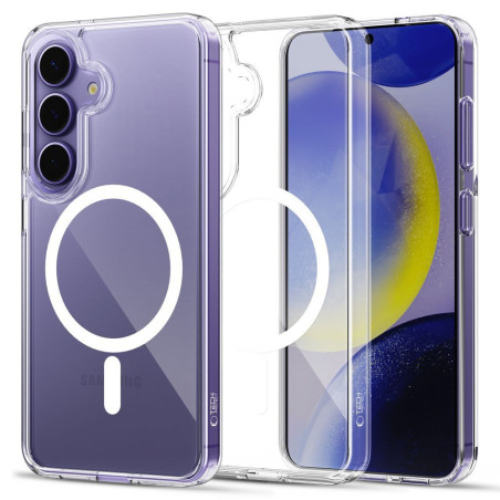 Kryt Tech-Protect FLEXAIR HYBRID MagSafe Galaxy S25 čirá