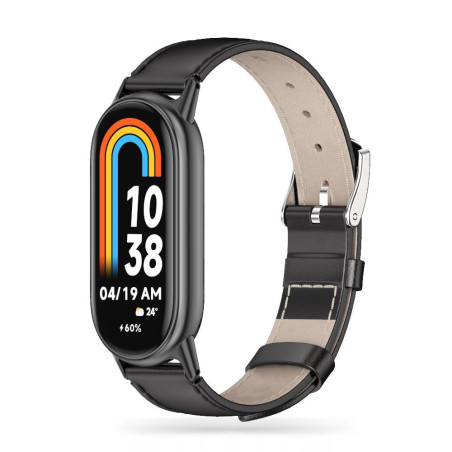 Řemínek Tech-Protect LEATHERFIT pro Xiaomi Smart Band - black