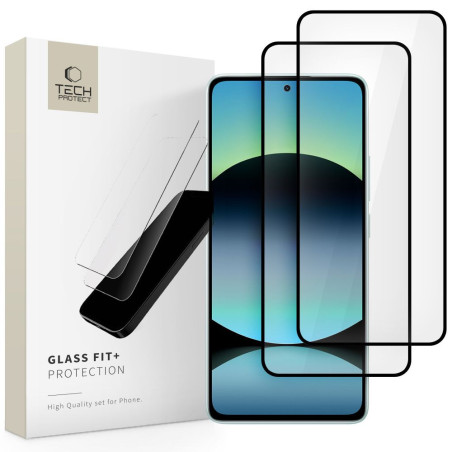 Tech-Protect GLASS FIT+ 2-pack sklo pro Redmi Note 14 – black