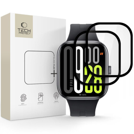 Ochranné sklo Tech-Protect GLASS FLEX+ pro Redmi Watch 5 - black (2 p