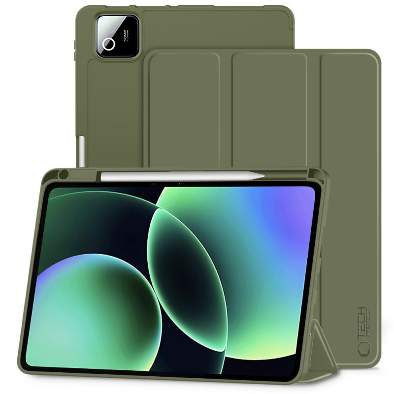 Pouzdro Tech-Protect SmartCase Pen pro Xiaomi Pad 11.2" - olivová