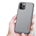 DUX DUCIS Fino Series Odolný kryt s textilními zády pro iPhone 11 Pro, šedý