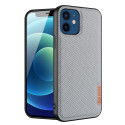 DUX DUCIS Fino Series Odolný kryt s textilními zády pro iPhone 12 Mini, šedý