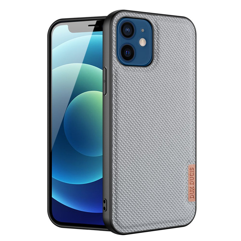 DUX DUCIS Fino Series Odolný kryt s textilními zády pro iPhone 12 Mini, šedý