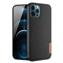 DUX DUCIS Fino Series Odolný kryt s textilními zády pro iPhone 12/12 Pro, černý