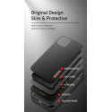 DUX DUCIS Fino Series Odolný kryt s textilními zády pro iPhone 12/12 Pro, černý