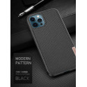 DUX DUCIS Fino Series Odolný kryt s textilními zády pro iPhone 12/12 Pro, černý