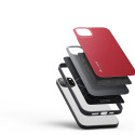 DUX DUCIS Fino Series Odolný kryt s textilními zády pro iPhone 14 Plus, červený