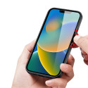 DUX DUCIS Fino Series Odolný kryt s textilními zády pro iPhone 14 Plus, červený
