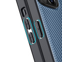 DUX DUCIS Fino Series Odolný kryt s textilními zády pro iPhone 14 Plus, tmavě modrý