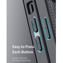 DUX DUCIS Fino Series Odolný kryt s textilními zády pro iPhone 14 Pro Max, červený