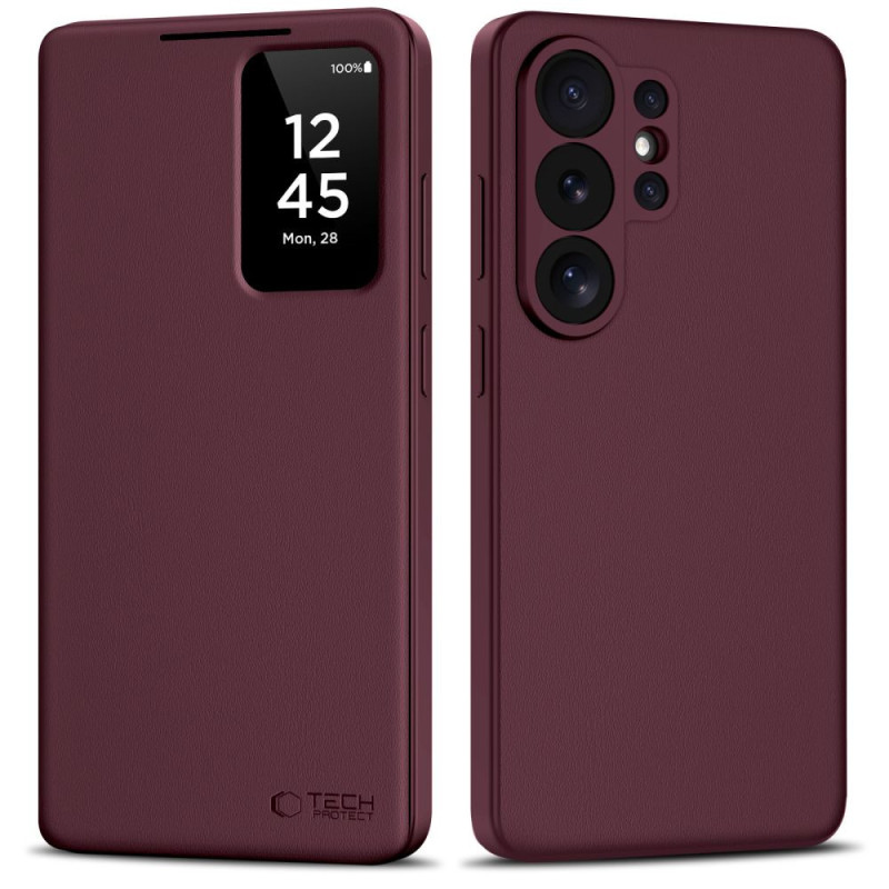 Pouzdro Tech-Protect SMART WALLET CASE pro Samsung Galaxy S26 Ultra - burgundy