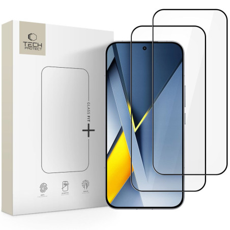 Ochranné sklo Tech-Protect Glass Fit+ 2 ks pro Poco F8 Ultra