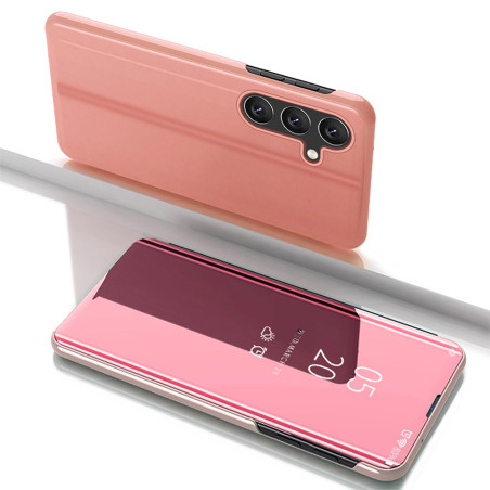 Kryt Hurtel Clear View Case pro Galaxy S25+ - růžová