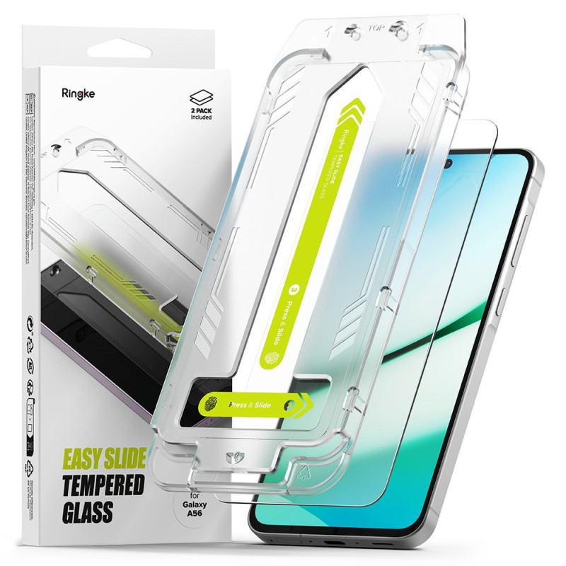 Ochranné sklo Ringke Easy Slide 2-pack pro Samsung Galaxy A56 5G - transparent