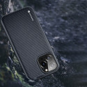 DUX DUCIS Fino Series Odolný kryt s textilními zády pro iPhone 14 Pro, tmavě modrý