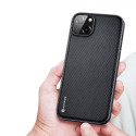DUX DUCIS Fino Series Odolný kryt s textilními zády pro iPhone 14, černý