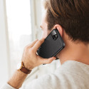 DUX DUCIS Fino Series Odolný kryt s textilními zády pro iPhone 14, černý