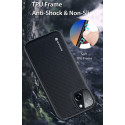 DUX DUCIS Fino Series Odolný kryt s textilními zády pro iPhone 14, černý