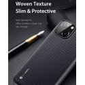 DUX DUCIS Fino Series Odolný kryt s textilními zády pro iPhone 14, černý