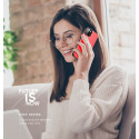 DUX DUCIS Fino Series Odolný kryt s textilními zády pro iPhone 14, červený