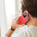 DUX DUCIS Fino Series Odolný kryt s textilními zády pro iPhone 14, červený