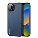 DUX DUCIS Fino Series Odolný kryt s textilními zády pro iPhone 14, tmavě modrý