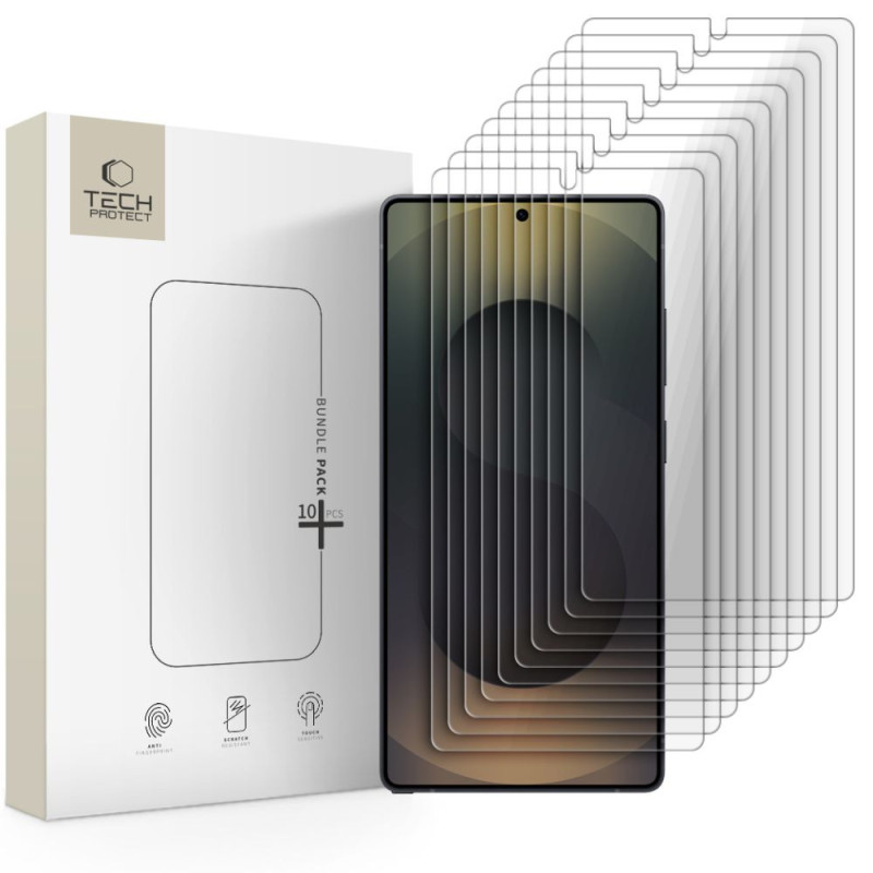 Ochranné sklo Tech-Protect SZKŁO HARTOWANE TECH-PROTECT BUNDLE 10-PACK pro Galaxy S25 ULTRA - clear (ultra clear)