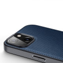 DUX DUCIS Fino Series Odolný kryt s textilními zády pro iPhone 14, tmavě modrý