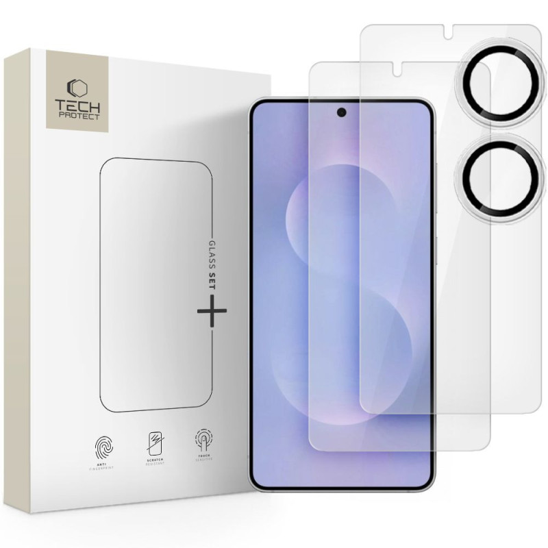 Ochranné sklo Tech-Protect Glass Set+ 3-pack pro Samsung Galaxy S25 Edge - transparent