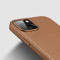 DUX DUCIS Grit Leather Magsafe Kožený kryt pro iPhone 14 Plus, hnědý