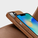 DUX DUCIS Grit Leather Magsafe Kožený kryt pro iPhone 14 Plus, hnědý