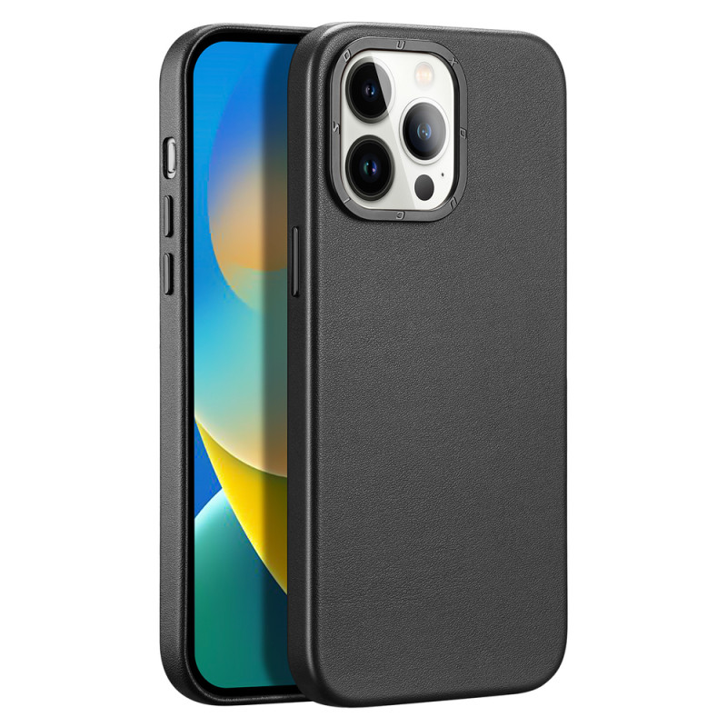 DUX DUCIS Grit Leather Magsafe Kožený kryt pro iPhone 14 Pro Max, černý