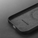 DUX DUCIS Grit Leather Magsafe Kožený kryt pro iPhone 14 Pro Max, černý