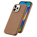 DUX DUCIS Grit Leather Magsafe Kožený kryt pro iPhone 14 Pro Max, hnědý