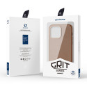 DUX DUCIS Grit Leather Magsafe Kožený kryt pro iPhone 14 Pro Max, hnědý