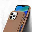 DUX DUCIS Grit Leather Magsafe Kožený kryt pro iPhone 14 Pro Max, hnědý