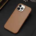 DUX DUCIS Grit Leather Magsafe Kožený kryt pro iPhone 14 Pro Max, hnědý