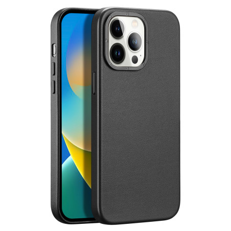 DUX DUCIS Grit Leather Magsafe Kožený kryt pro iPhone 14 Pro, černý