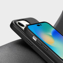 DUX DUCIS Grit Leather Magsafe Kožený kryt pro iPhone 14 Pro, černý