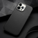 DUX DUCIS Grit Leather Magsafe Kožený kryt pro iPhone 14 Pro, černý