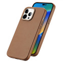 DUX DUCIS Grit Leather Magsafe Kožený kryt pro iPhone 14 Pro, hnědý